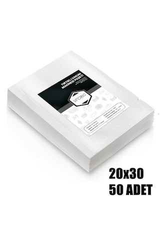 Vı'orıo 20x30 Tırtıklı Vakum Makinesi Poşeti 50 Adet