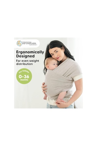 Keababies Bebek Taşıyıcısı, Nefes Alabilir, Ergonomik ve Eller Serbest Sarma Taşıyıcı Portbebe Bej Tek Ebat