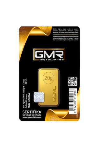 20 Gram Külçe Altın 24 Ayar