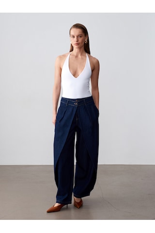Dilvin 72314 Pamuk Baggy Pantolon-lacivert 34