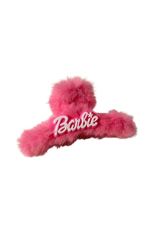 Schulzz Barbie Peluş Tüylü Kıskaçlı Toka Pembe