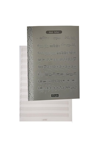 Müzik Defteri A4 40 Yaprak Plastik Kapak 1 Adet Sol Anahtarlı Pp Kapak Müzik Defteri 21x29.7 Cm 12 Sütunlu