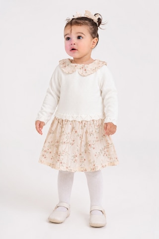 Babyhola Kız Bebek Çiçek Desenli Müslin Triko Takımı 3028 Gül Kurusu