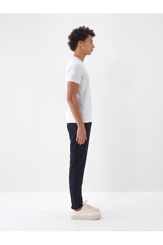 Xint Beyaz Pamuk Dokulu Slim Fit Tişört 502069