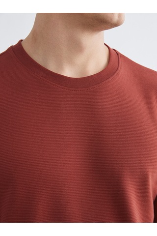 Lcwaıkıkı Classic Kahverengi Bisiklet Yaka Erkek Sweatshirt
