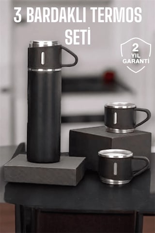 500 Ml Kapasiteli Taşınabilir Basınçlı Termos Seti Günlük Kullanım İçin İdeal Rekli