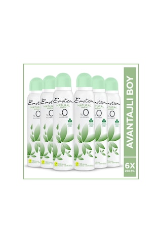 Emotion Natural Breeze Kadın Sprey Deodorant 6 x 200 ML
