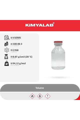 Toluen 99.5% - Metil Benzen Cam - Toluene Extra Pure 500 ML