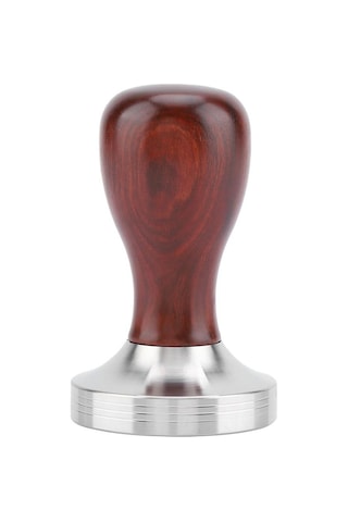 Adet 58mm El Kırmızı Sandal Ağacı Kahve Sabotaj Kahve Çekirdeği Basın Kahve Öğütme Makinesi