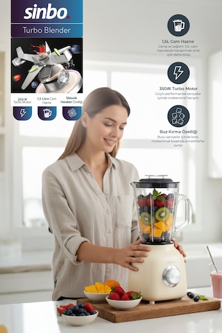 Sinbo SHB-7516 1.5 L Turbo Smoothie Blender