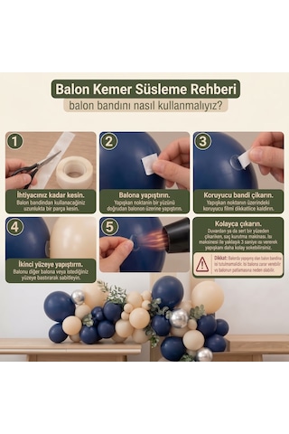 Bakgelal Şeffaf Balon Yapıştırma Bandı 5 Li Set - Doğum Günü Ve Parti Süsleme Çift Taraflı Yapıştırıcı - 9035502515555 0 - 99