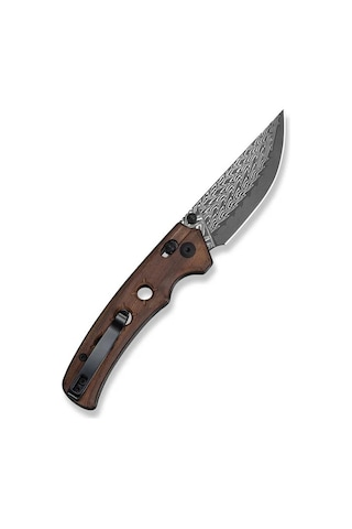 Civivi Noctis Guibourtia Wood Handle Damascus Blade Kamp Çakı Kahverengi