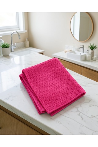 Mikrofiber Temizlik Bezi 40x40 Cm Pembe İz Bırakmayan Çok Amaçlı Temizlik Bezi 72753313