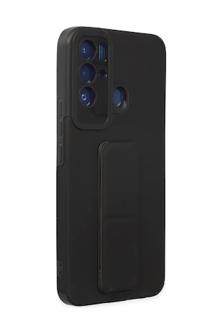 Gld-spt- Newface Tecno Pova Neo Kılıf Mega Standlı Silikon - Siyah