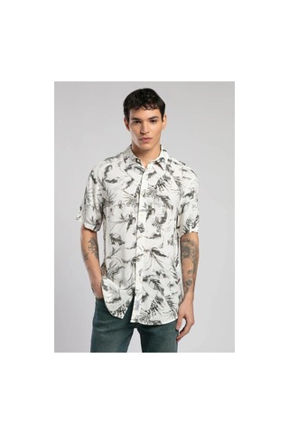 Lee Cooper Yasol Erkek Kısa Kol Dokuma Gömlek 252 Lcm 241022-26251 Ekru