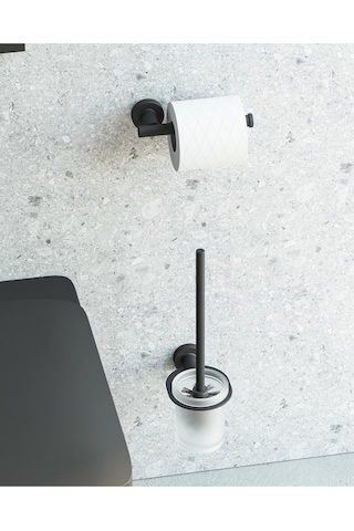 Tecno Black Tuvalet Kağıtlık, Yedek - Mat Siyah Mat Siyah