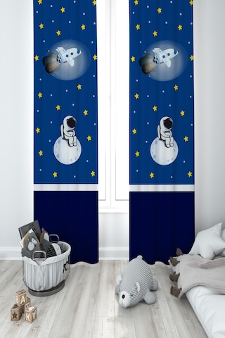 Mekta Home Bebek Ve Çocuk Odası Astronot Ve Spacex Desenli 2 Kanat Fon Perde Mekta Home Bebek Ve Çocuk Odası Astronot Ve Spacex Desenli 2 Kanat Fon Perde
