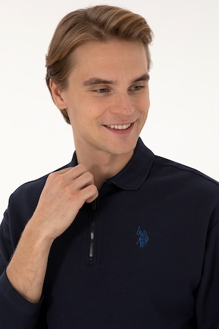 U.S. Polo Assn. Erkek Comfort Fit Yarım Fermuarlı Lacivert Sweatshirt 50313754-VR033