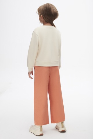 Nk Kids 37516 Kız Çocuk Krem House Flowers Sweat Krem