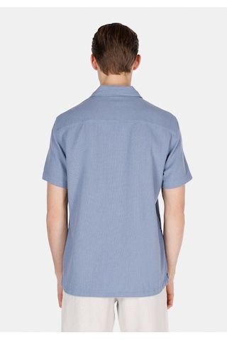 Colin's Colins Regular Fit Shirt Neck Düz Erkek Mavi Kısa Kol Gömlek Cl1072864 Q1.v2 Ble Mavi
