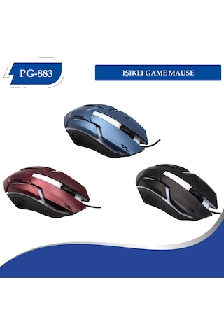 Owwotech Polygold OW-883 Işıklı Kablolu Oyuncu Mouse