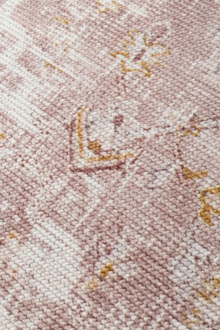 Eko Halı Elista Els 201 Cream Beige Kaydırmaz Yıkanabilir Vintage Desenli Kilim Krem Bej
