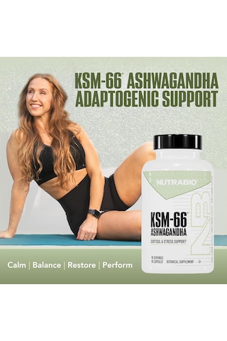 Nutrabio Ksm66 Herbal For Mood & Performance 600 Mg 90 Caps Aromasız