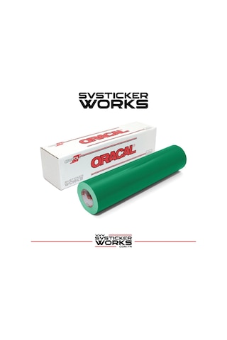 Yeşil Renk Folyo Kaplama , Sticker Vb. Oracal Yüksek Kalite Ürün 1 Metre 100cm X 126cm Yeşil