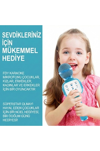 Eğlenceli Karaoke Mikrofonu - Çocuklar İçin Çok Renkli