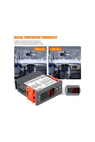 Kangvka Stc-8080a+ 220v Soğutma Isıtma Kontrol Cihazı, Otomatik Zamanlı Aşınma, -40 C/+50 C Akıllı Termostat