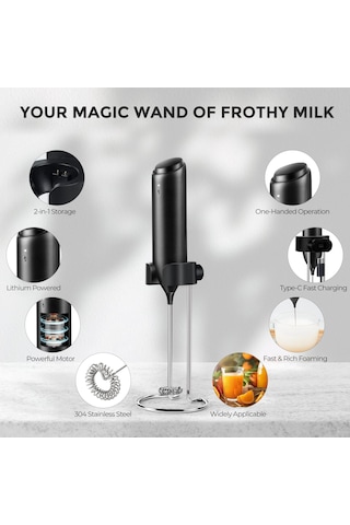 Kangvka Hızlı Şarjlı Duvar Tipi Süt Köpürtücü Ve Karıştırıcı - E Modeli