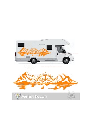 Pusula Deniz Manzara Off Road Kamp Karavan Sticker