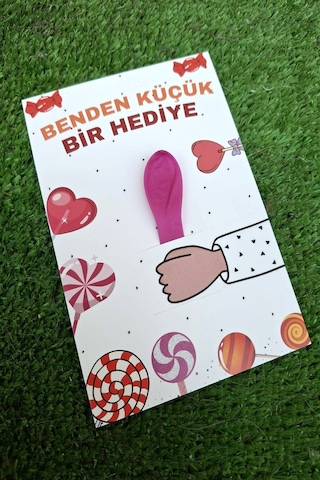 Balon Kartı 10 Adet Renkli Balonlar Ve Özel Kart - Doğum Günü Hediyesi - Öğrenci Hediyesi