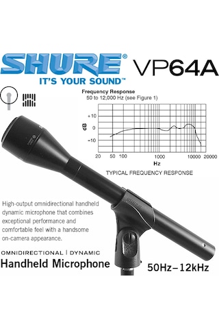 Shure Vp64a Röportaj Mikrofonu