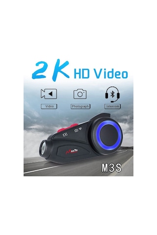 Maxto M3S 2k Hd 1440P Kameralı Intercom Motosiklet Kask Intercom