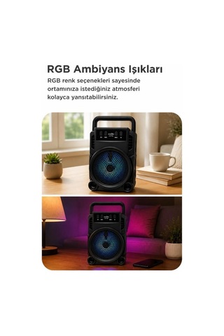 Delux Serisi Bluetooth Hoparlör Gts-1360 Siyah Frekans Cihaz Akustik
