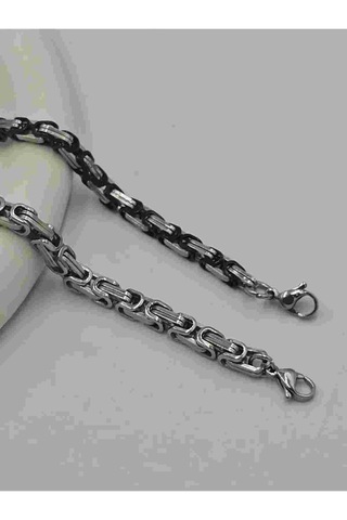 Kararmaz Çelik Erkek Favori Bileklik Gümüş