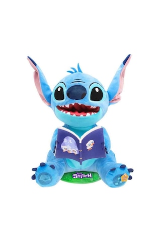 Sesli Karanlıkta Parlayan Masal Anlatan Stitch İnteraktif Peluş 34 Cm Mavi