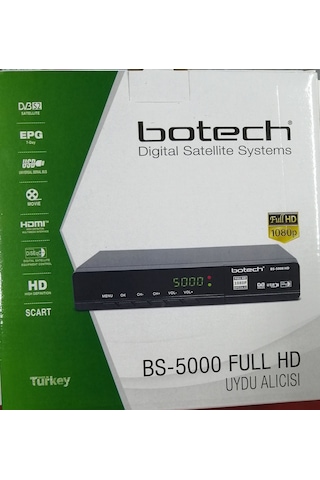 Botech Bs 5000 Hd Kasalı Uydu Alıcısı Scart Girişli