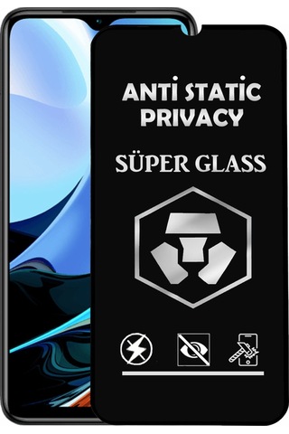 Xiaomi Redmi 9t Tam Kaplayan Anti Statik Hayalet Süper Ekran Koruyucu Cam