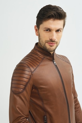 İkbal Jack Taba / Gerçek Erkek Deri Mont Em-0521T