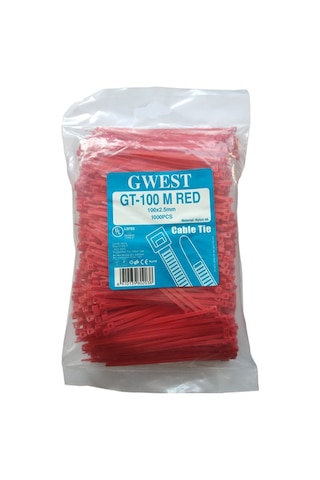 Gwest 2,5X100Mm. (10Cm.) Renkli Plastik Cırt Kelepçe 1000 Adet