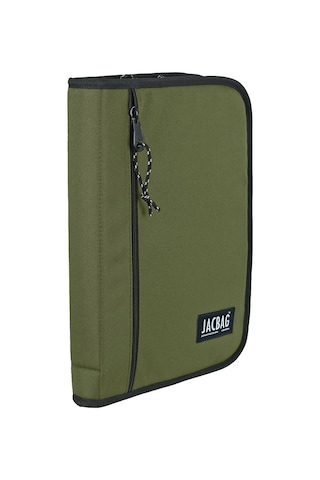 Jacbag Organizip-fermuarlı Dosya Çanta A4 Organizer Dosya-haki Tek Renk