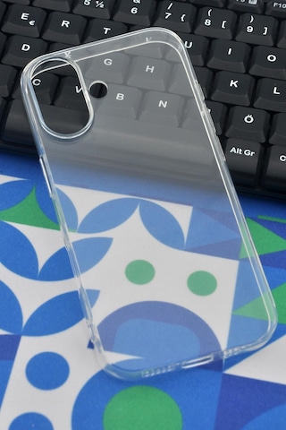 Apple Uyumlu iPhone 17 Kredi Şeffaf Düz Kılıf Kamera Korumalı Şeffaf
