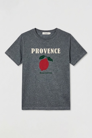 Itsbasic Kadın Gri W5 Oversize Baskılı %100 Pamuk T-shirt
