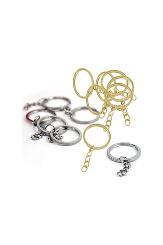Anahtarlık Halkası Zincirli 5 Cm (50 Adet)