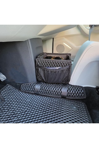 Togg T10x Konsol Arası Organizer Çanta Fileli Eşya Koyma Kutusu Bod Siyah