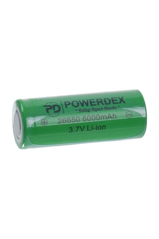 Powerdex 26650 3.7volt 6000mah Şarjlı Li-ion Pil El Feneri Pili