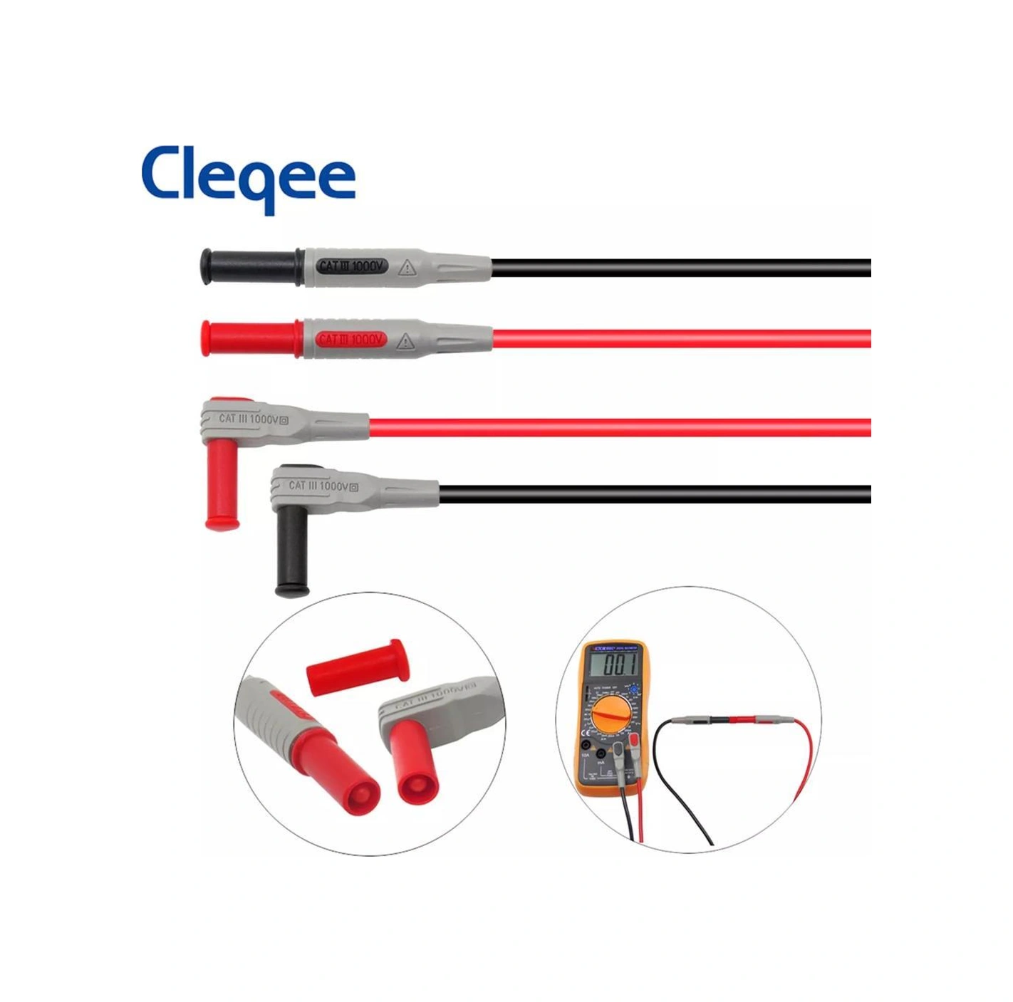 P1300d 18 Parça Çok Işlevli Değiştirilebilir Multimetre Probu Test Ölçüm Kablo Kiti