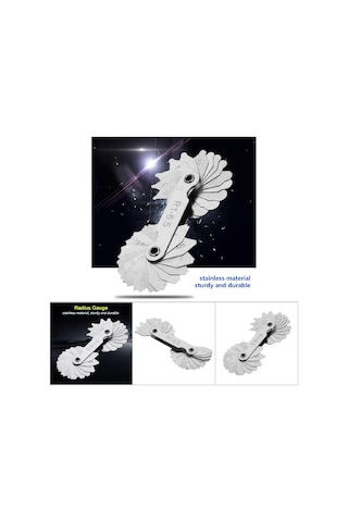 Maiyame Stahl Radyus Ölçer R1-6.5mm - Konveks Ve Konkav Yüzeyler İçin Dayanıklı Pas Koruyucu Kalemli Ölçüm Aleti